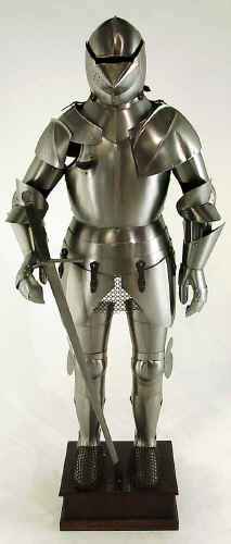 Jousting Suit Of Armor - Polished steel