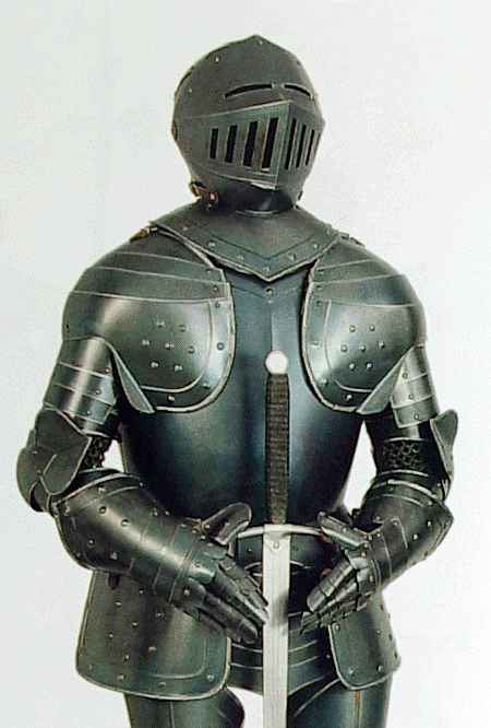 16th Century Knight Black Knight Suit of Armor Authentic Antique Look