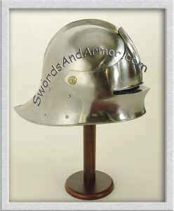 German sallet helmet on stand