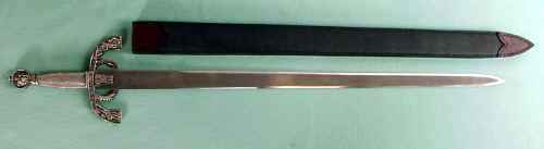 Duke of Alba medieval sword replica with leather sheath