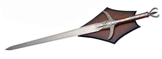 Viking sword with wooden wall display plaque