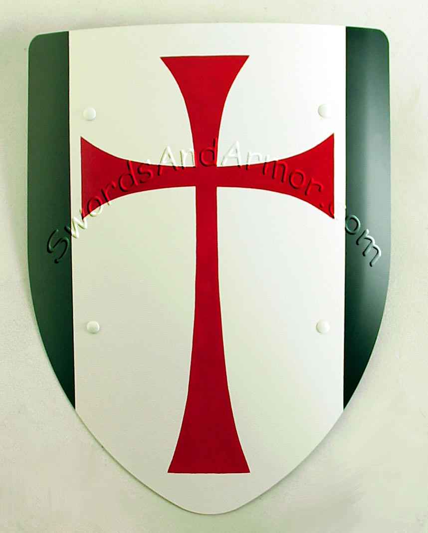 Templar Knights Medieval Shield, Hand Painted