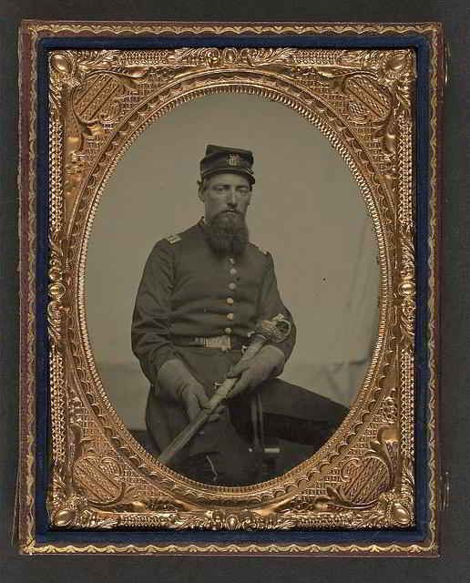 Union Officer portrait shown with sword
