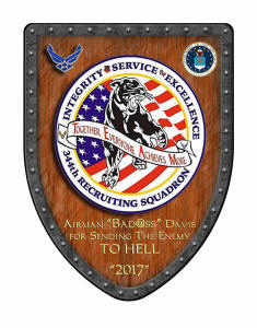 Air Force Recruitment award shield
