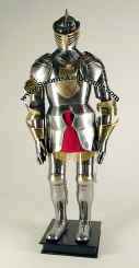 Spanish Armor Knight with brass breastplate emblem