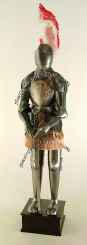 Medieval Suit Of Armor For Display Only - Gold Breastplate Accents