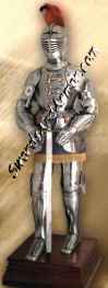 Spanish 16th century replica suit of armor made in Spain with lions on the breastplate