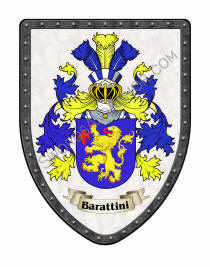 Barattini custom famiyl coat of arms