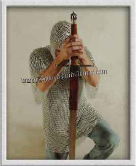 aluminum maille shirt - knight kneeling