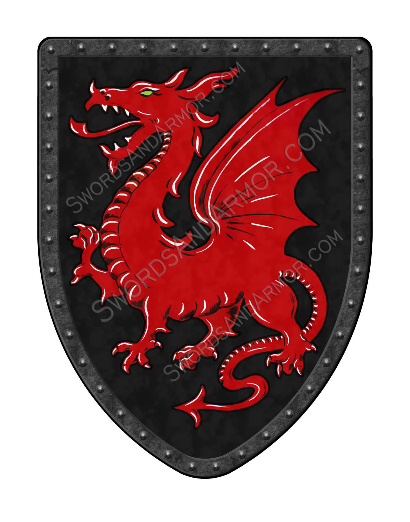 Medieval Dragon Shield, Hanging, Battle