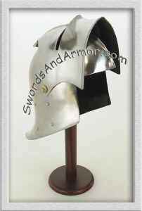 German sallet medieval helmet with open visor