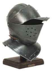 Medieval helmet with movable visor