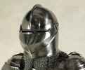 Medieval Close Helmet w-Chainmail