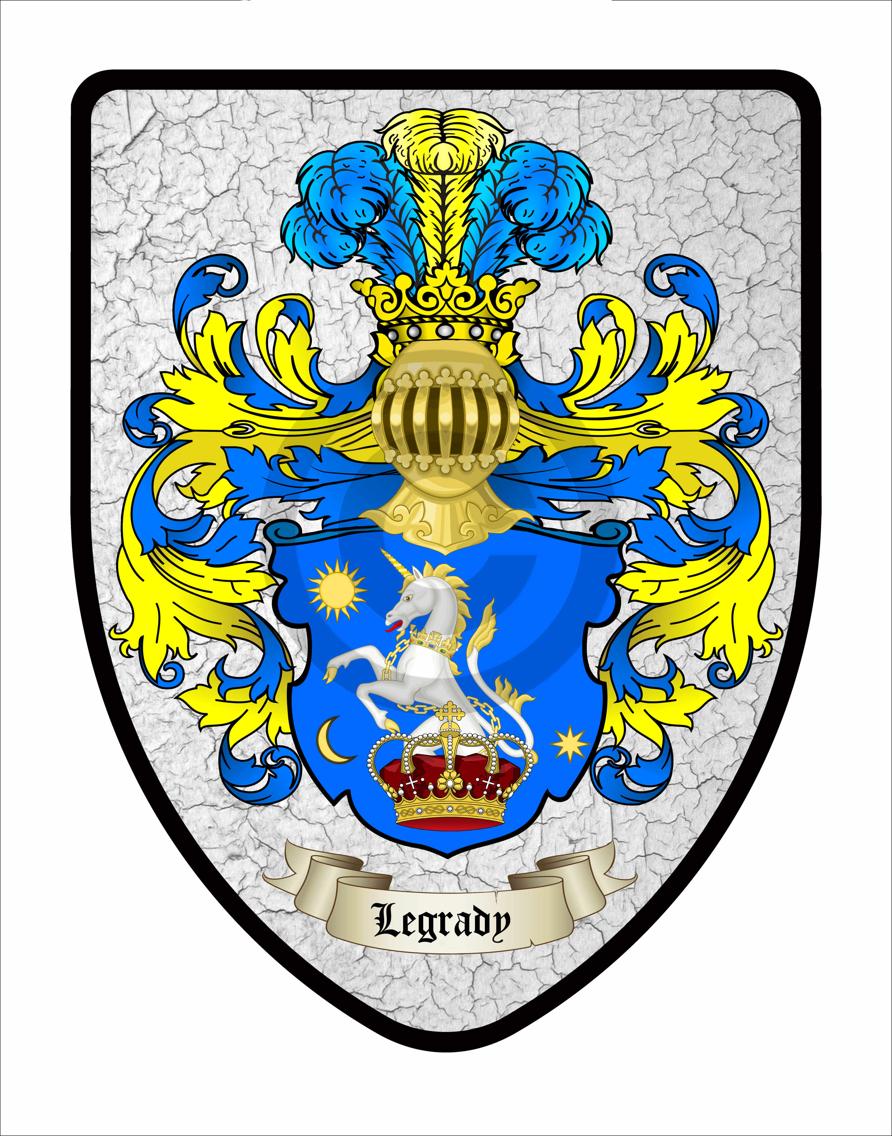 make any heraldic shield, coat of arms or family crest