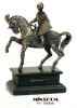 miniture mounted medieval knight on horseback
