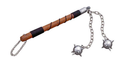 Spiked Battle Mace with Chain and 2 Spiked Balls