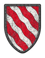 Bendy Wavy Whit medieval sheild