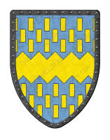 Billet Blue and Gold medieval shield