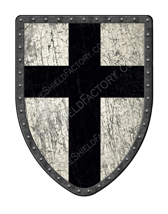 Black Cross medieval shield