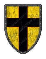 Black and Gold Cross shield