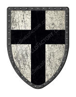 Black Cross medieval battle shield