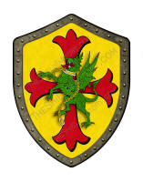Chained Dragon Cross shield