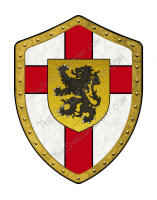Crusader Lion on Cross battle shield