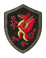 Dragon 4 point medieval shield