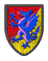 Dragon Bend Sinister medieval shield