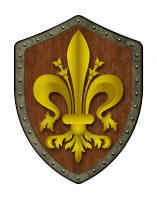 Gold Fleur de Lis on Wood