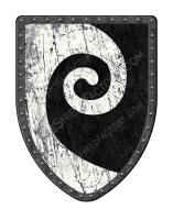 Gyronnant Black and White Medieval shield