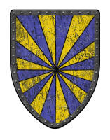 Gyronny of 20 medieval shield