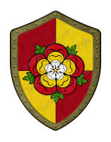 Heraldic Rose shield