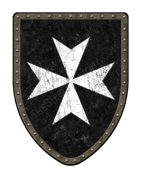 Hospitaller Distressed medieval shield