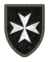 Hospitaller Distressed medieval battle shield