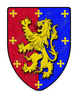 Lion per Pale shield