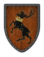 Stag on Wood shield