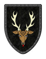 Stag on Black shield