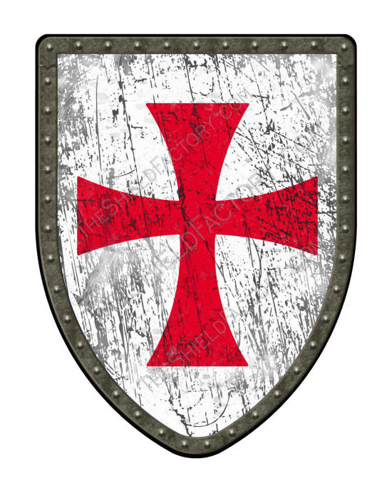 Templar Distressed medieval shield