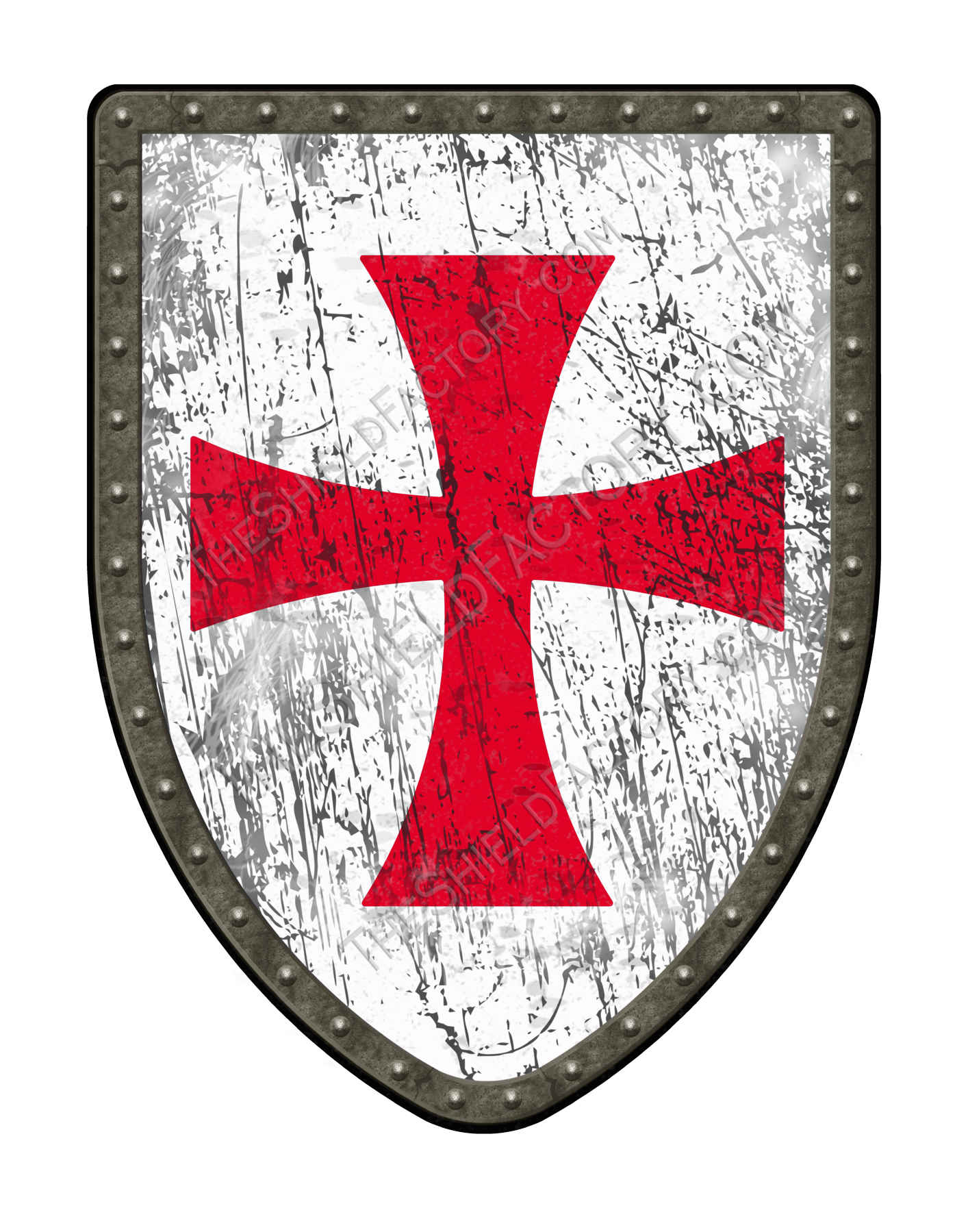 Templar Distressed Medieval Shield