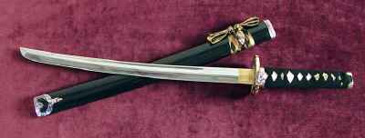 Black Wakizashi samurai sword