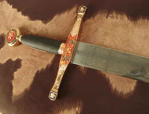 Sword hilt closeup