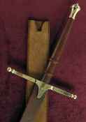 Wallace Sword Hilt - brass in vertical position