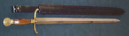 Sir Gallahad medieval sword with leather sheath