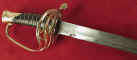 Confederate foot officers civil war sword with CS on hilt