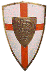 richard The Lionhearted medieval shield with 3 lions and cross