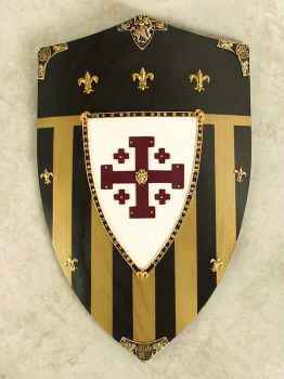 Jerusalem Shield in wooden with hanging chain