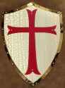 Templar knights hanging metal shield
