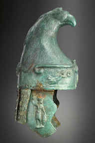 bronze primitive helmet