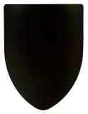 Black plain shield blank